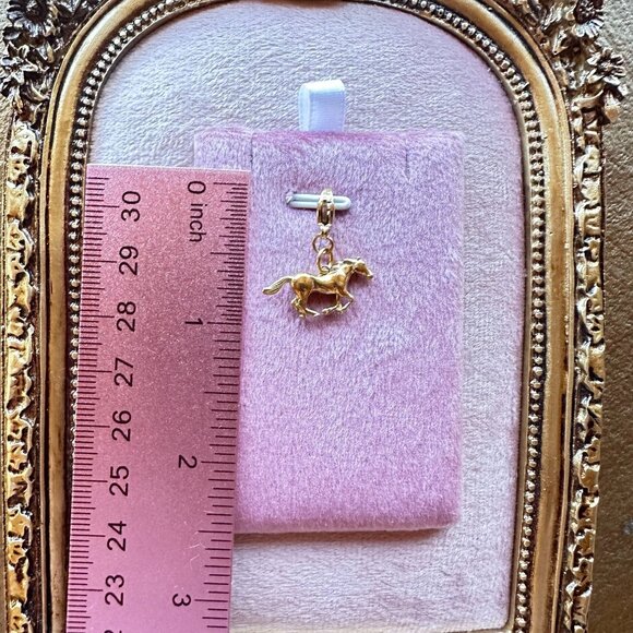 Horse Charm 18K PVD Gold Stainless Steel W/ Lobster Claw Clasp For Bracelets - Picture 2 of 14